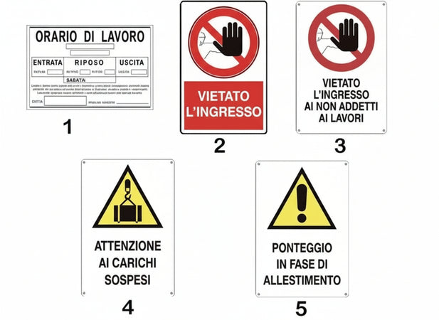 CARTELLO SEGNALATORE CARICHI SOSPESI