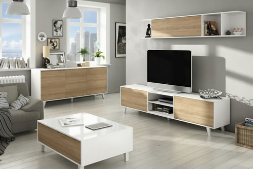 KIT PARETE ATTREZZATA ZAIKEN CM. 180X41X51H MOBILE TV + MOBILE PENSILE