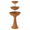 CIOTOLA VASO FIORIERA PER FIORI CON COLONNA TREVI  CM 30/40/50 IN SET DA 3 PEZZ