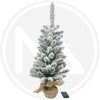 ALBERO DI NATALE PICCOLO INNEVATO CON LUCI INTEGRATE A BATTERIA MAURER CM. 60