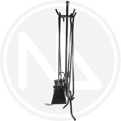 SET CAMINO IN FERRO BATTUTO VETRALLA ATTREZZI CAMINETTO H. 70 CM