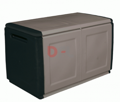 BAULE PORTATUTTO IN POLPROPILENE COPOLIMERO E RANDOM 96x53xH 57 - GRIGIO/NERO