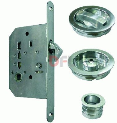 KIT PER PORTE SCORREVOLI SERRATURA MANIGLIE E NICCHIA mm 48