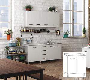 KIT CUCINA BASE 2 ANTE CM. 80X50X85H BIANCO