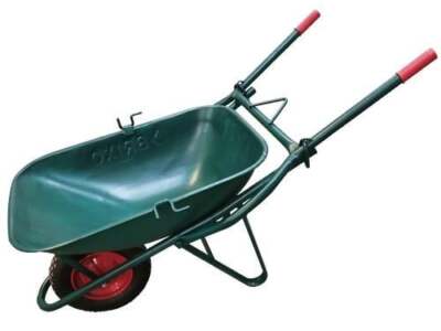 CARRIOLA DA CANTIERE PER EDILIZIA DA TIRO VASCA ACCIAIO VERNICIATO 70 LT