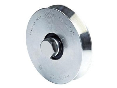 RUOTE RUOTA COMUNELLO PER CANCELLI CON BULLONE ART. 300V MM.100- Portata kg.400