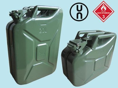 TANICHE TANICA IN METALLO PER CARBURANTE INFIAMMABILE BENZINA/DIESEL LT.10