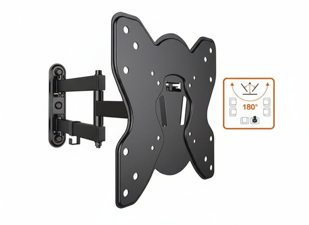 MENSOLE STAFFE PER TV CON BRACCIO PER SCHERMO DA 28" a 42" DIMENSIONI CM. 5x22