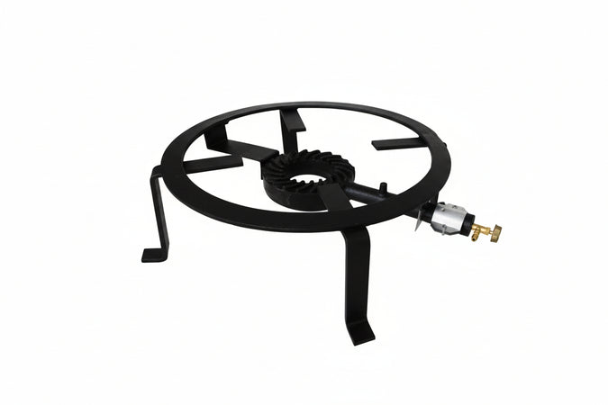 FORNELLONE ACCIAIO BRUCIATORE IN GHISA FORNELLI A GAS TONDO  CM. 50