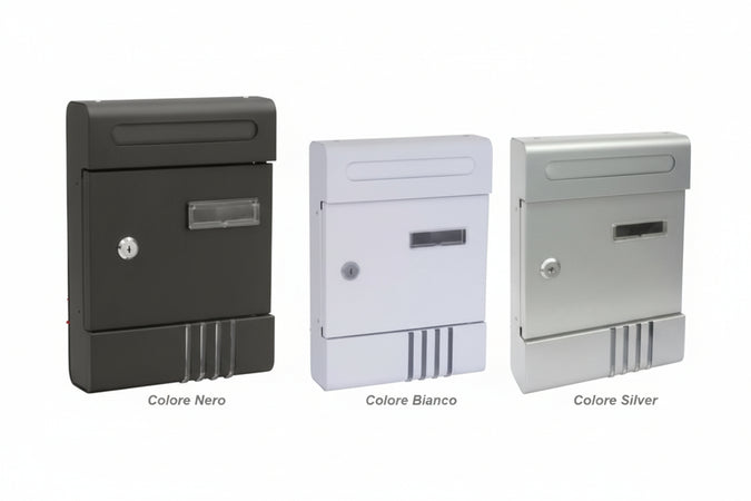 CASSETTA POSTALE GINEVRA IN ACCIAIO VERNICIATO CM. 20,5x6,5x29H
