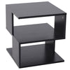 Tavolino basso Caffè in Legno Salvaspazio Nero 40x41x43 KJ5833-619BKKJ5 , soggiorno salotto basso nero bianco marrone grgio design moderno sala moderno alto divano camera legno vetro rotondo