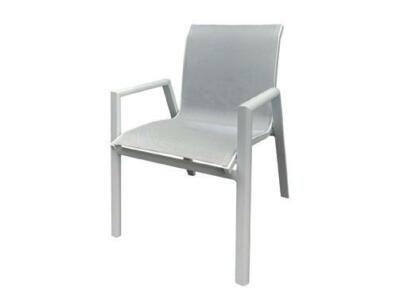 2 PEZZI POLTRONE SEDIA ALU WHITE CM.55x65xH89 ARREDO GIARDINO SEDIE DA ESTERNO