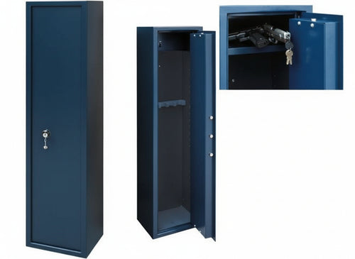 ARMADIO PORTA FUCILE PORTAFUCILI 5 POSTI CON TESORETTO BRIXO CM.L35xP30xH145