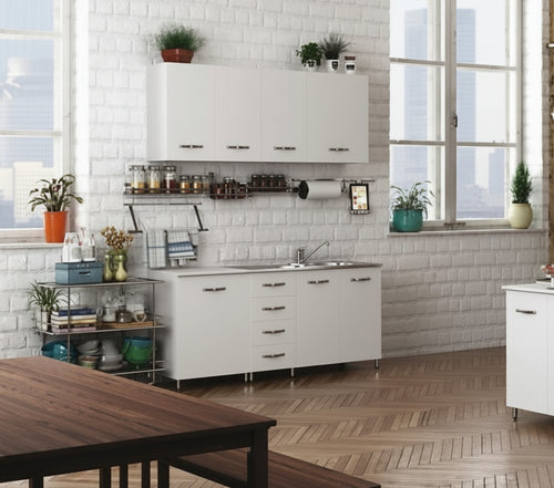 KIT CUCINA BASE 4 CASSETTI CM. 40X50X85H BIANCO