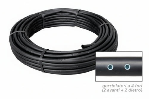 TUBO ALA GOCCIOLANTE PORTATA 2 LT/H mm. 16 LUNGHEZZA MT.400 PASSO CM.20