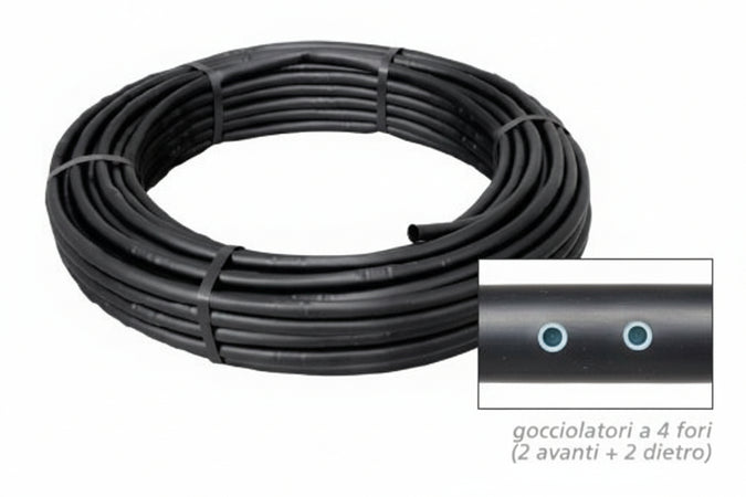 TUBO ALA GOCCIOLANTE PORTATA 2 LT/H mm. 16 LUNGHEZZA MT.400 PASSO CM.20