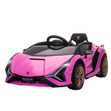Macchina Elettrica per Bambini 3-5 Anni Lamborghini 12V con Telecomando e Velocità 3-5km/h, Rosa VG1370-171V90PKVG1
