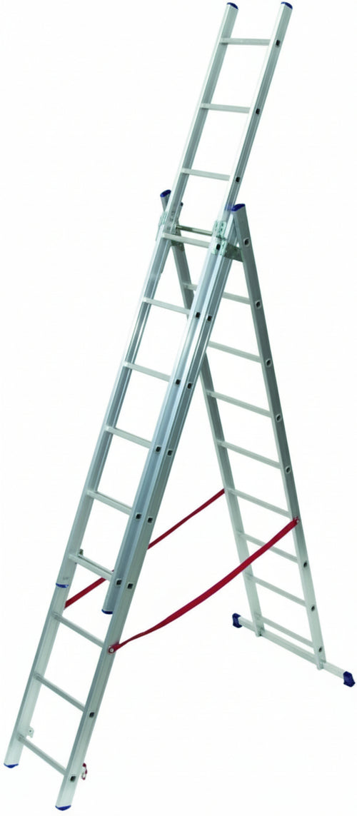 SCALA IN ALLUMINIO TRIPLICE TELESCOPICA FACAL 3 RAMPE X 7 GRADINI MT. 4,26