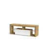 Mobile porta tv soggiorno Hugo cm 140x35x51h cm bianco e rovere