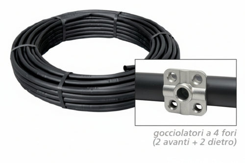 TUBO ALA GOCCIOLANTE PORTATA 2 LT/H mm. 16 LUNGHEZZA MT.50 PASSO CM.20