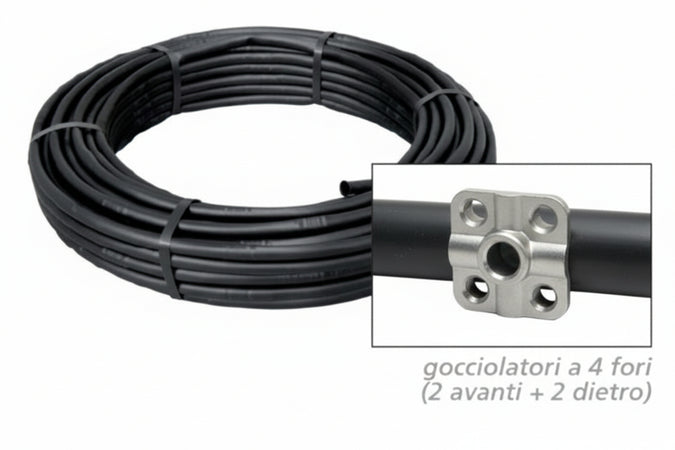 TUBO ALA GOCCIOLANTE PORTATA 2 LT/H mm. 16 LUNGHEZZA MT.50 PASSO CM.20