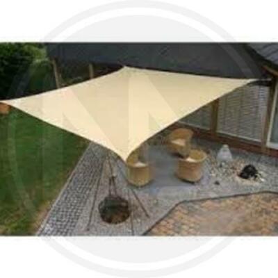 VELA OMBREGGIANTE QUADRATA ECRU' MT.3.6X3.6 VELE COPERTURE TELONI