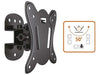 MENSOLE STAFFE A MURO PER TV ORIENTABILI SCHERMO DA 13A 28 SUPPORTO CM.6,5x11