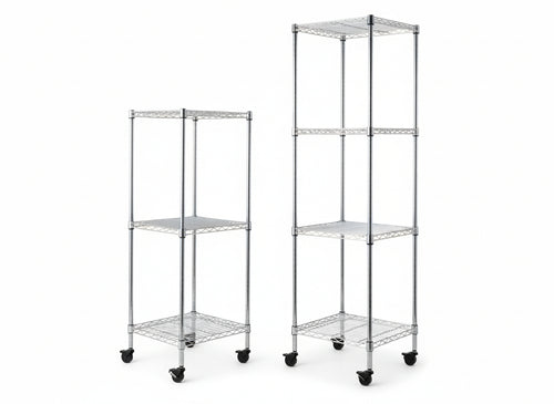 SCAFFALI SCAFFALE MANHATTAN CON RUOTE A 3 RIPIANI CM.35X35XH90