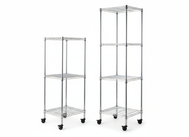 SCAFFALI SCAFFALE MANHATTAN CON RUOTE A 3 RIPIANI CM.35X35XH90