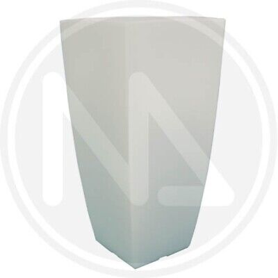 VASO PER FIORI HOME DESIGN QUADRO CM. 33X33X70H MADE IN ITALY BIANCO