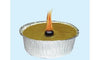 SET 36PZ CANDELE CERI VASCHETTE ALLA CITRONELLA IN VASCHETTA ALLUMINIO CM. 14