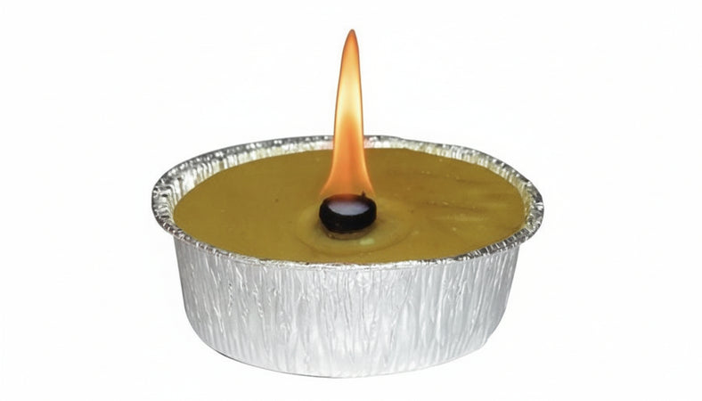SET 36PZ CANDELE CERI VASCHETTE ALLA CITRONELLA IN VASCHETTA ALLUMINIO CM. 14