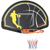 Canestro Basket per Bambini e Adulti da Indoor e Outdoor in Acciaio e PE, 110x90x70 cm, Nero e Giallo DE4A61-033V00OGDE4