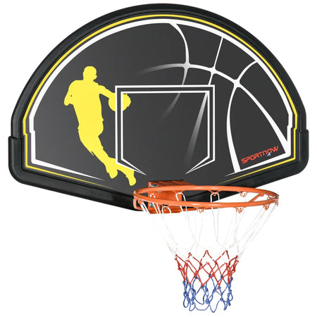Canestro Basket per Bambini e Adulti da Indoor e Outdoor in Acciaio e PE, 110x90x70 cm, Nero e Giallo DE4A61-033V00OGDE4