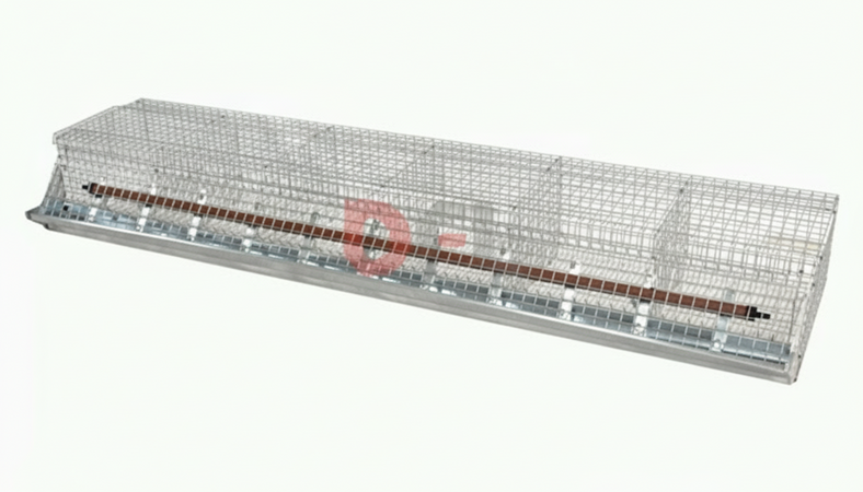 GABBIE GABBIA CONIGLI INGRASSO SEI FORI PER 12 CONIGLI CM. 183X40XH30