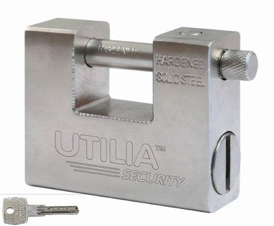 LUCCHETTO DI SICUREZZA MONOBLOCCO DA 84MM CON CHIAVE PIATTA PUNZONATA