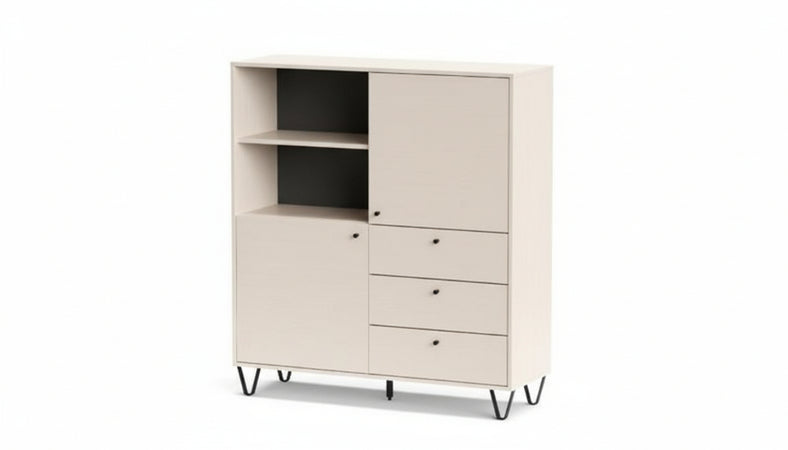 KIT MOBILE ALDO AL6 2 ANTE + 3 CASSETTI CM. 123X40X135H