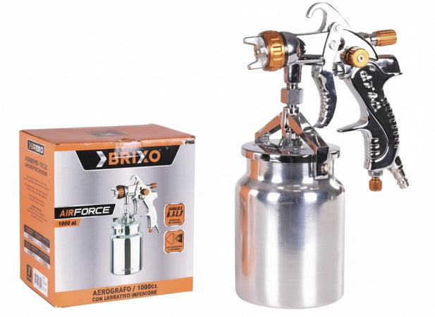 AEROGRAFO PISTOLA PER VERNICIATURA BRIXO SUPERIORE AIRFORCE 100 CC