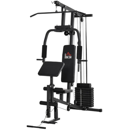 Stazione Fitness Multifunzione per Allenamento a Casa e Professionale in Acciaio, 148x108x207 cm, Nero ZM4A91-132ZM4