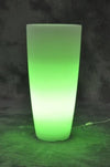 VASO HOME LIGHT TONDO IN RESINA CM.33X33X70 COLORI BIANCO GHIACCIO O VERDE
