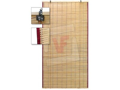 TAPPARELLA TENDA IN BAMBOO CM. 200X300H CON CARRUCOLE E PROTEZIONI LATERALI