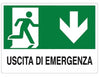 10PZ CARTELLO SEGNALETICO USCITA DI EMERGENZA CM.30X20