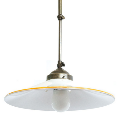 LAMPADE LINEA ATMOSFERA LAMPADARIO TELESCOPICO IN OTTONE E CERAMICA