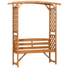 Panchina da Giardino in Legno di Abete con Arco Decorativo per Piante e Vasi, 160x50x198 cm, Marrone 84G-002V00BN