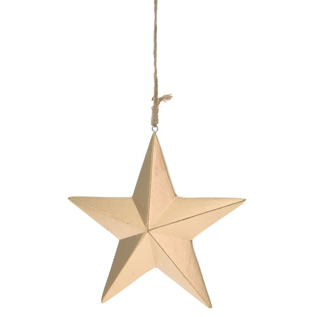 Pendenti per Albero di Natale a forma di Stella, in legno, da 16 cm, confezione da 8 pezzi