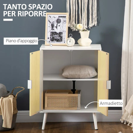 Mobile Cucina Moderno a 4 Ripiani con Cestino e Ganci in Legno e Acciaio, 90x40x84.5cm, Quercia e Bianco , scaffale casa ufficio studio F801-346V00AKA