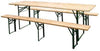 SET BIRRERIA TAVOLO E PANCHE RICHIUDIBILI RINFORZATO TRE GAMBE CM. 220X70X76H