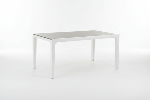 TAVOLO DA GIARDINO IN RESINA ANTIURTO HARMONY CM. 160X90X74H BIANCO TORTORA