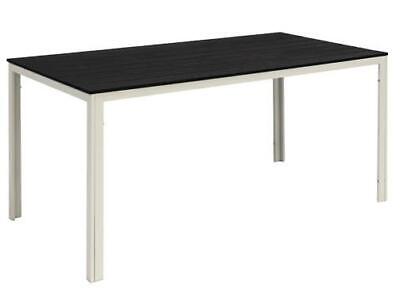 TAVOLO METALWOOD STRUTT. ACCIAIO PIANO EFFETTO LEGNO CM.156x78xH74 ARREDO GIARD