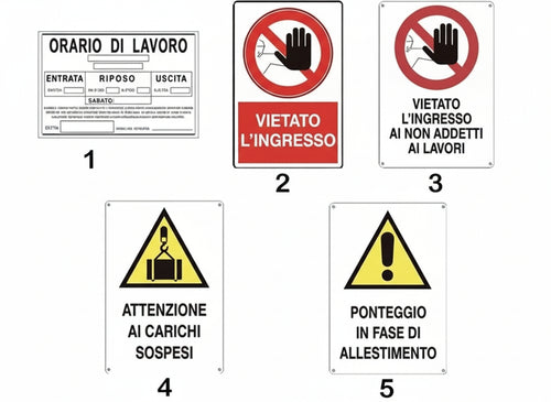 CARTELLO SEGNALATORE PONTEGGI IN ALLESTIMENTO